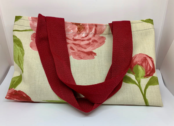 Bithiah Designs luxury cotton fabric tote bag Red Lily