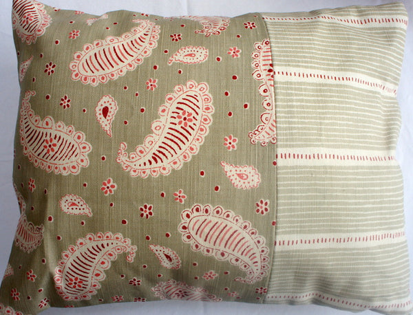 Paisley and Stripes cushion