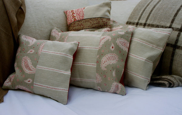 Paisley and Stripes 4 cushion