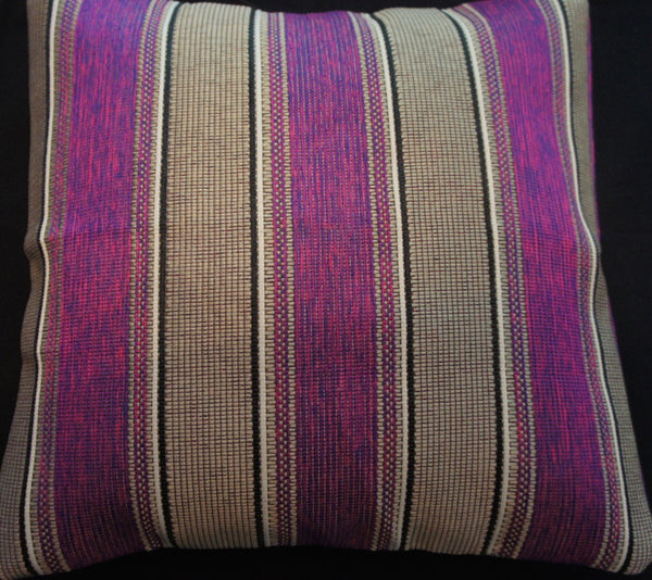 Ethnic lavender stripe cushion