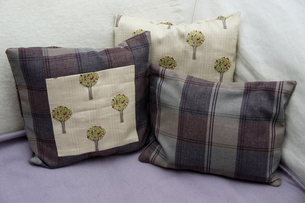 Lavender tweed cushion