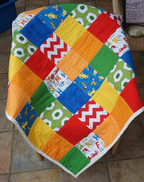 Dr Seuss snuggle quilt