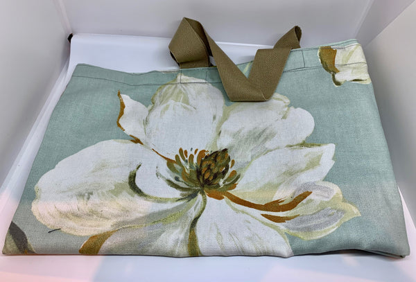 Bithiah Designs White Lily Fabric Tote Bag