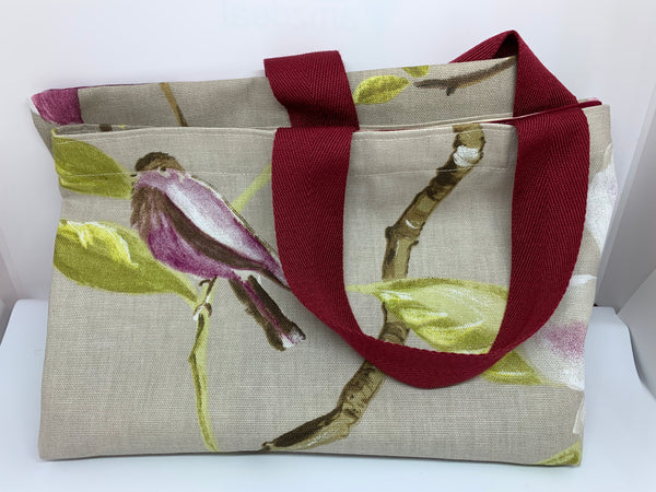 Bithiah Designs Bird design fabric tote bag