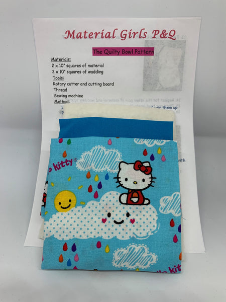 Quilty Bowl Kit from our sister organisation "Material Girls"