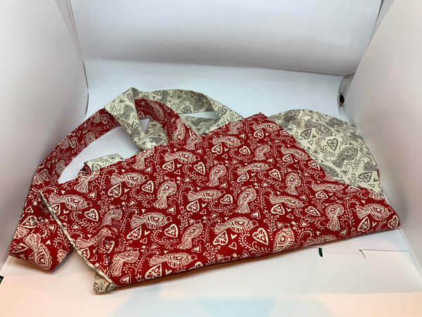 Large red and grey tote bag/gift bag
