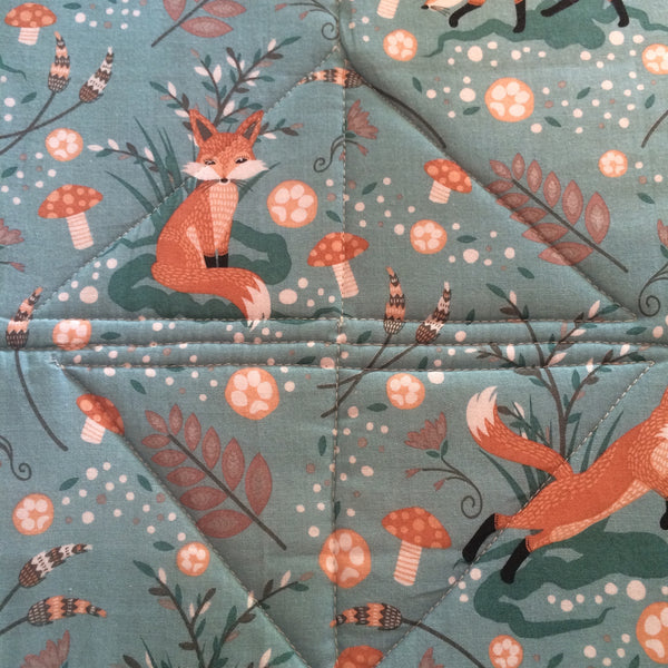 Mr. Fox snuggle quilt