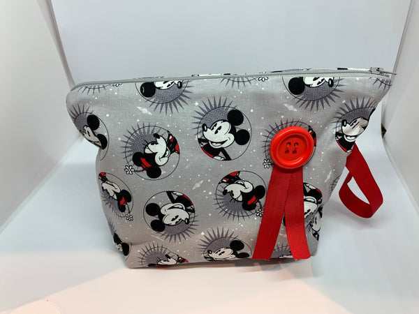 Mickey Mouse zipped and lined fabric pounch